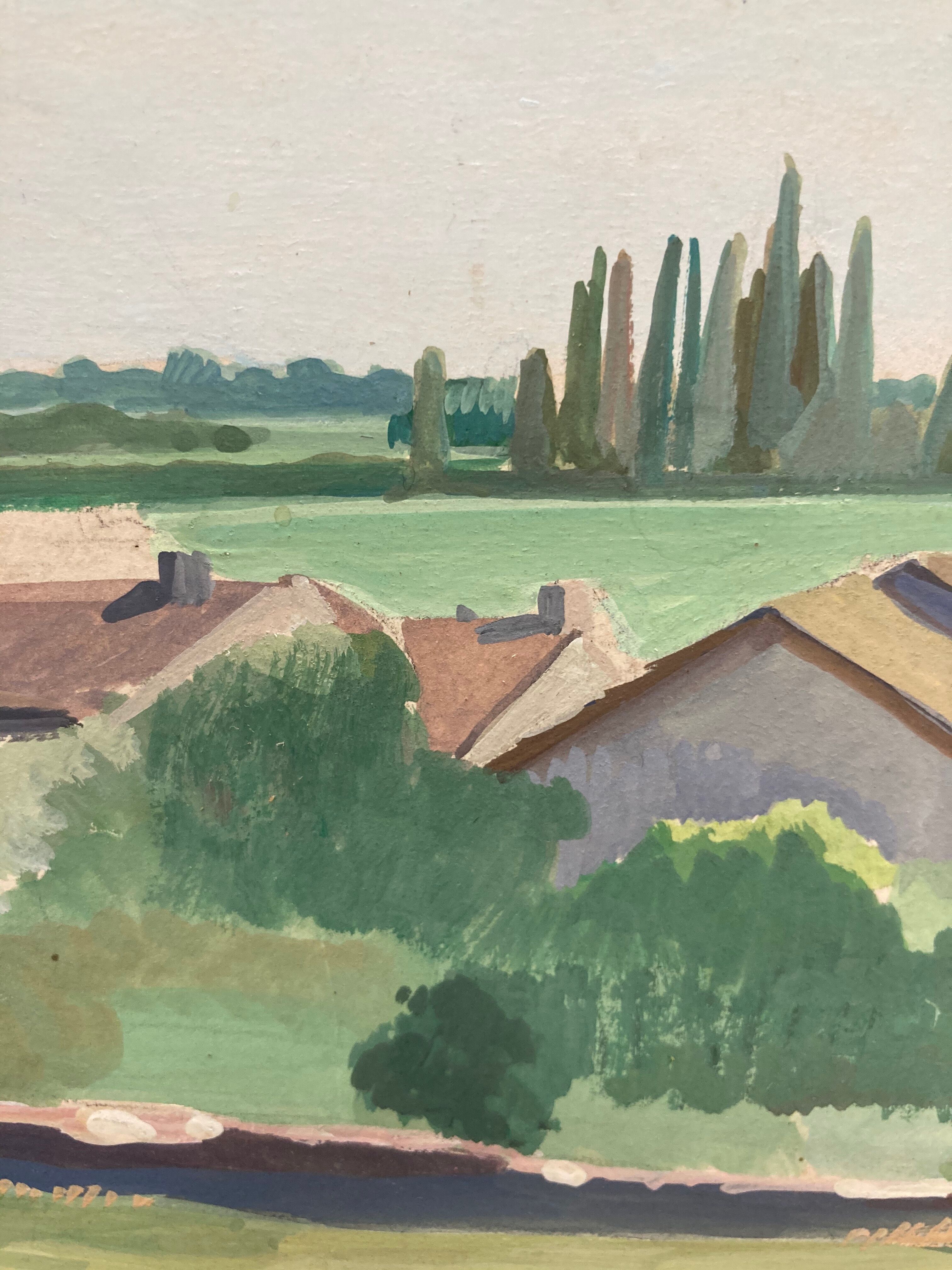 Vintage landscape painting