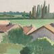 Vintage landscape painting