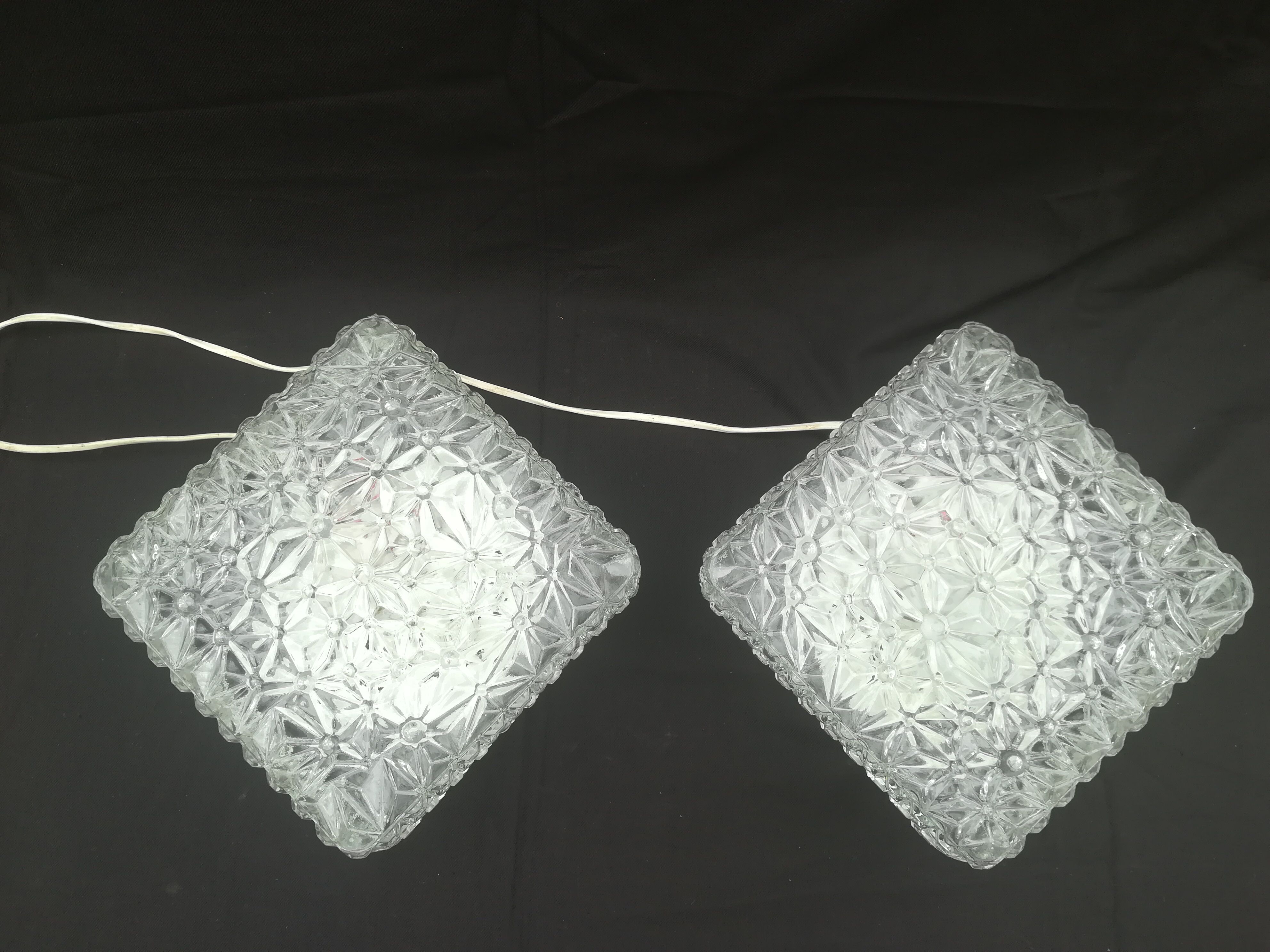 Pair of square ceiling lights