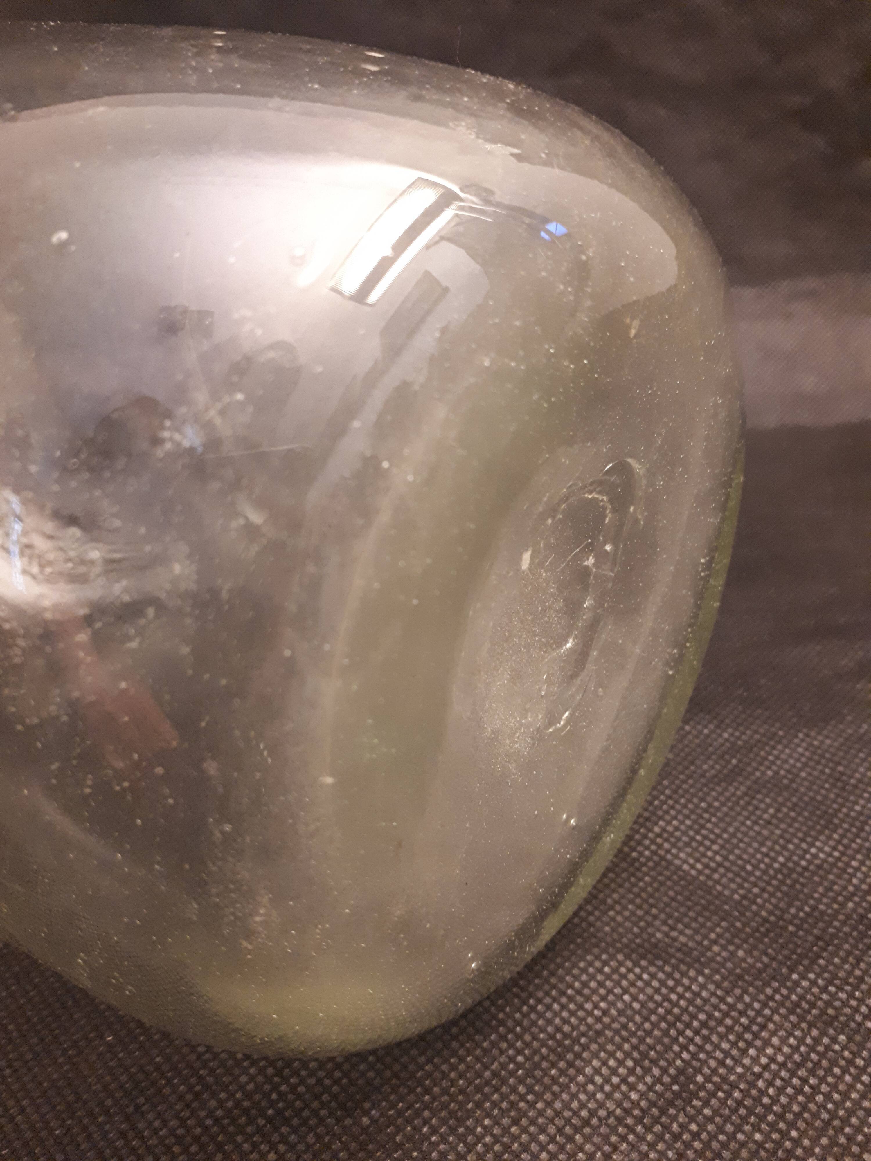 Bottle bubbling glass artisan Biot vintage 1970