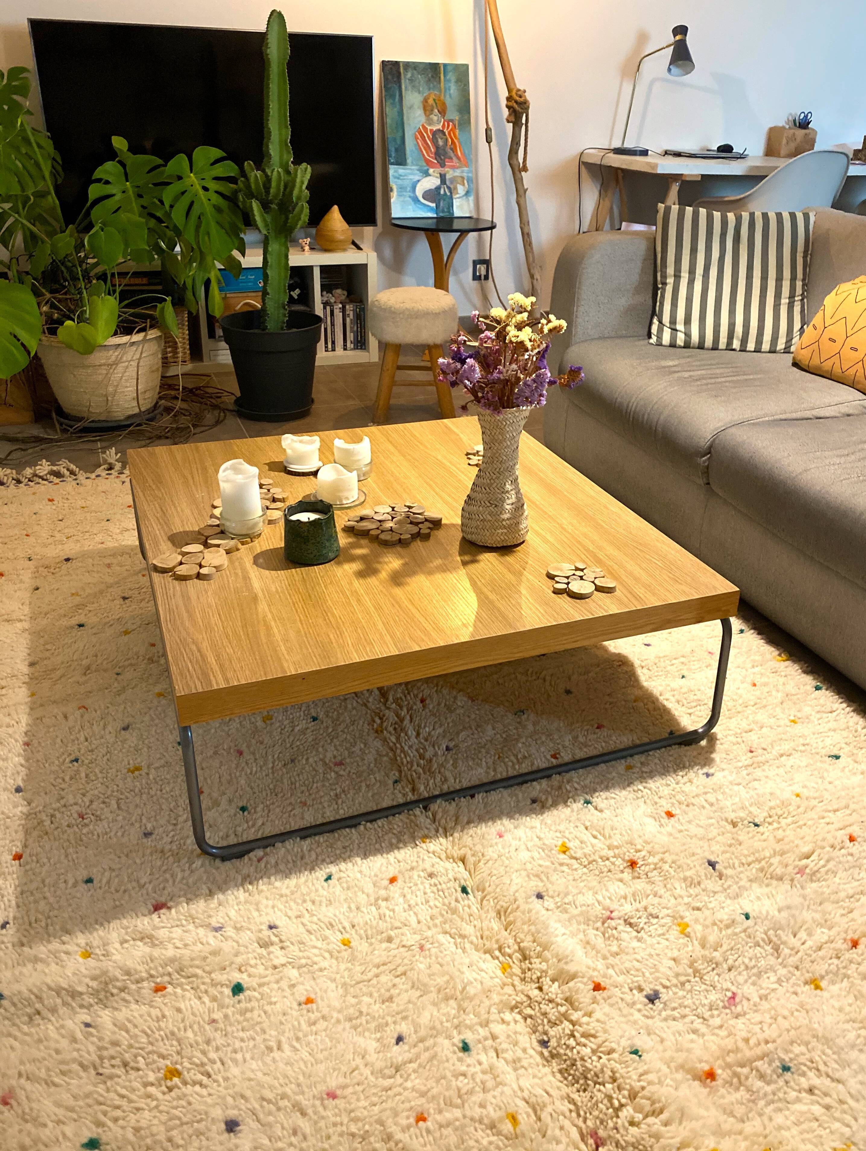 Tapis berbère à petits pois multicolores