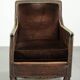 Art Deco design armchair finished in velvet and fitted with decorative nails