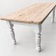 Large Vintage Farmhouse Dining Table with Drawers – Rustic Solid Wood