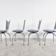 Post modern metal dining chairs, 1990s