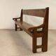 Banc en chêne et châtaignier