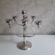 Silver metal chandelier by Gustav Beran for Keltum