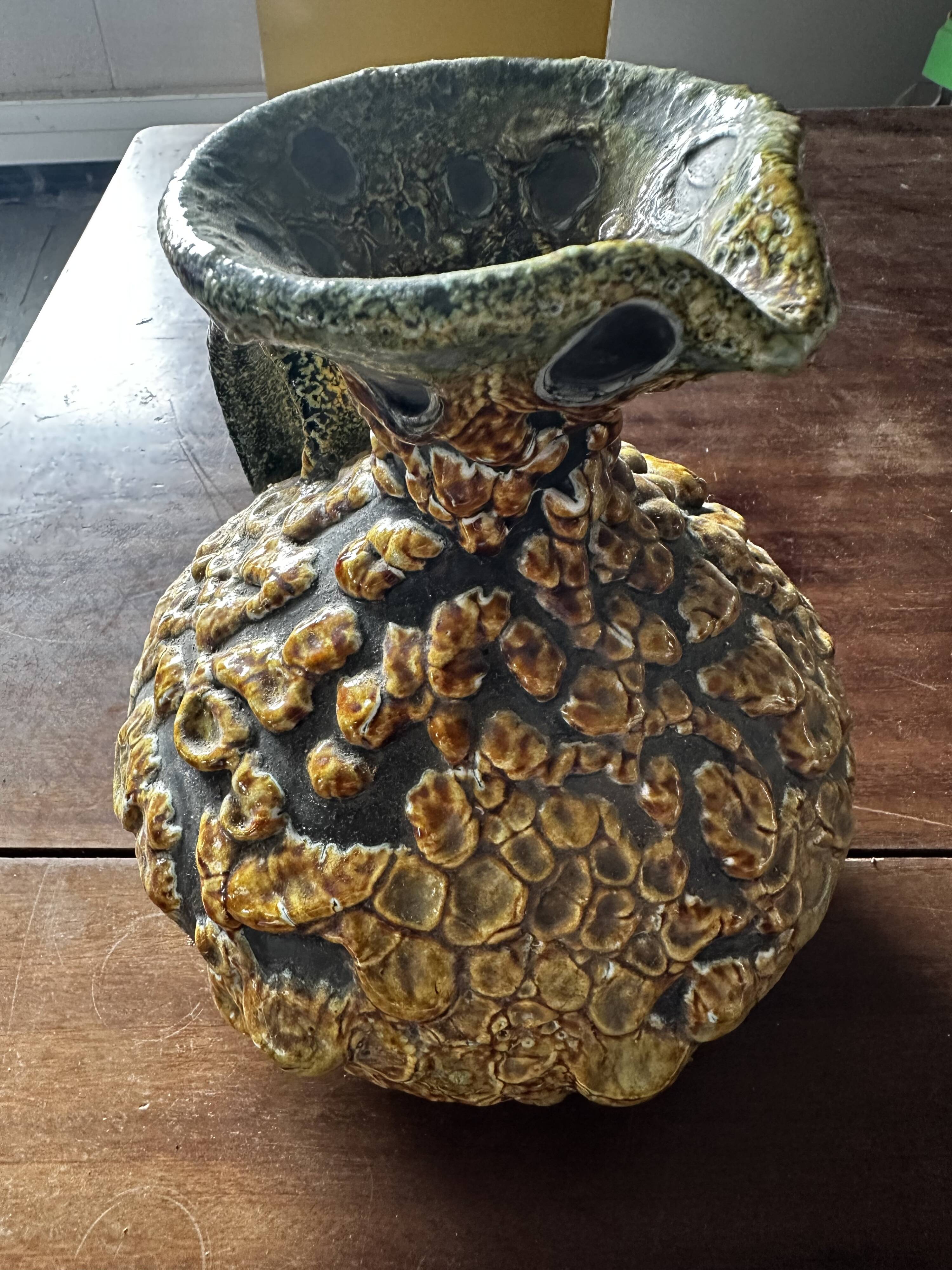 Fat Lava ceramic pitcher from the Cyclope workshops (Charles Cart), 1970s
