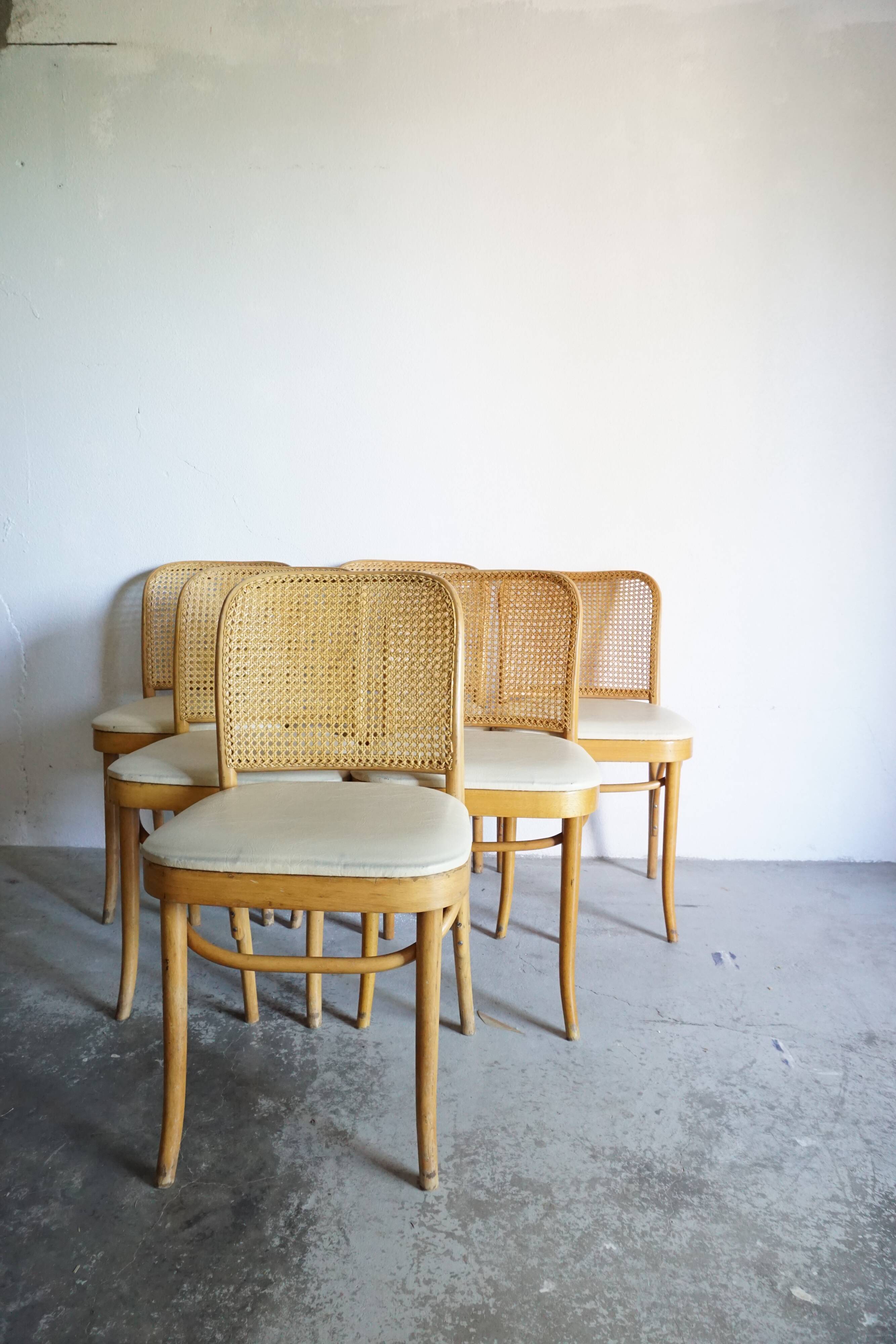 Series 6 canne bistro chairs