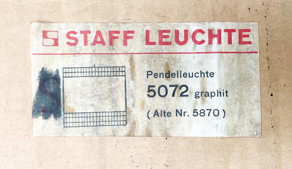 German suspension model 5072 from the mid-century by Staff Leuchten, 1960s