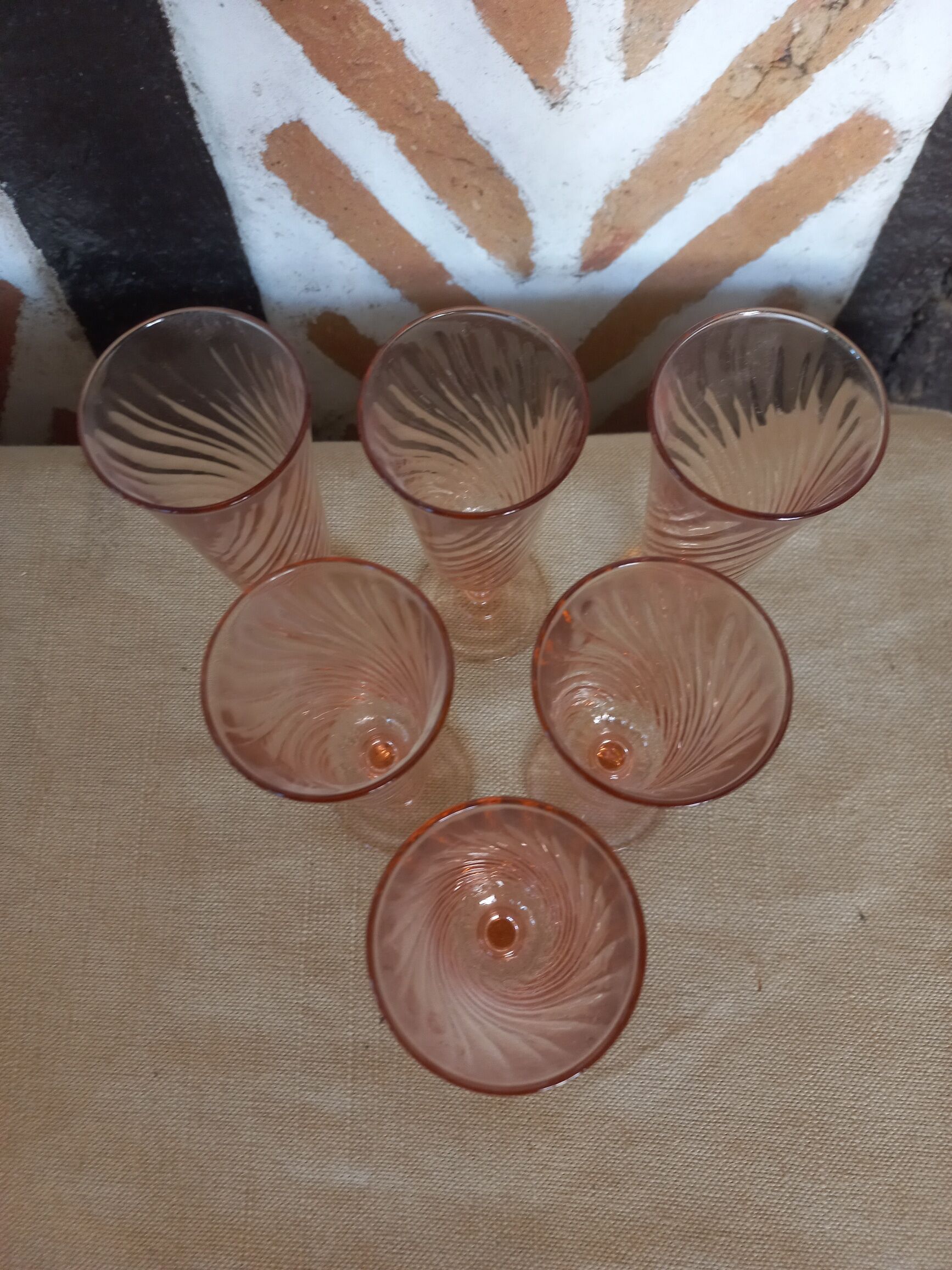 6 champagne flutes rosaline Arcoroc