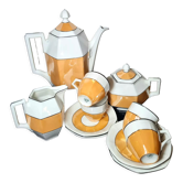 Service art deco 1920 fine porcelain japan style