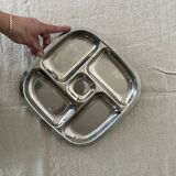 5-bowl chrome aperitif tray, 1970s design