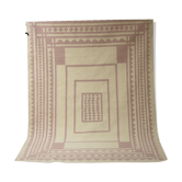 Tapis ethnique pastels rose et blanc cassé année 70/80