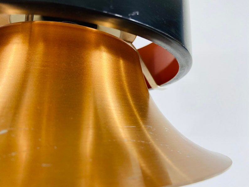 Danish copper hanging lamp, 1960s