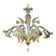 Luxury Venetian Floreal Gold-Leaf Murano Glass Chandelier