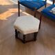 Tabouret de ferme danois moderne brutaliste des années 30 en chêne et laine