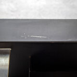 Iron and plexiglas bookcase with wheels, Italy 60s