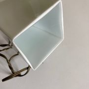Modernist art deco bathroom pendant lamp in opaline