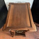 Walnut wheeled dessert trolley, circa 1900