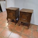 Pair of vintage 1960s oak bedside tables