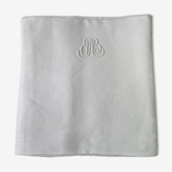 Set de 6 anciennes serviettes de table en lin damassé , monogrammées EFB 76 X 93 cm