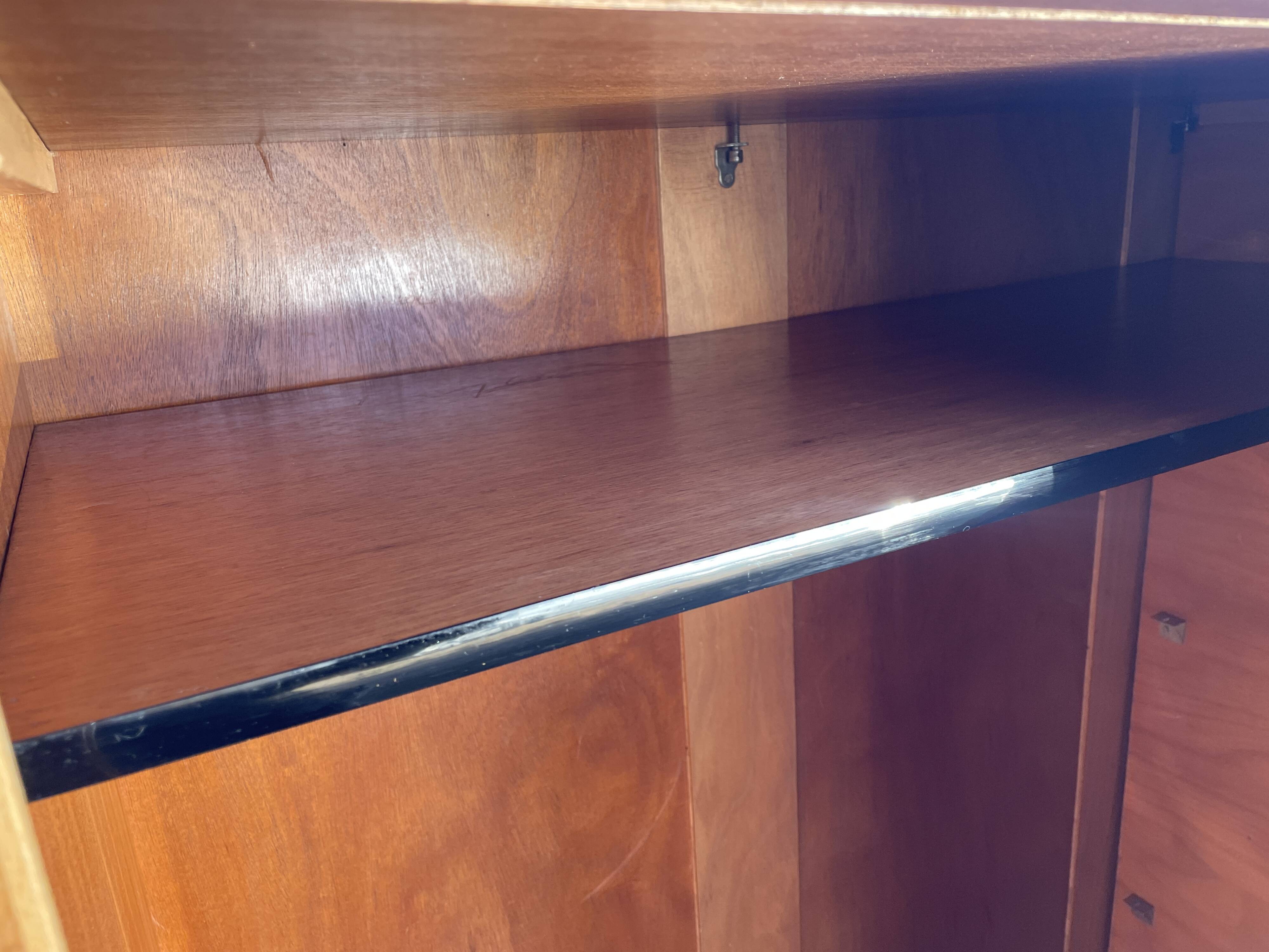 Light oak sliding door wardrobe, 1960