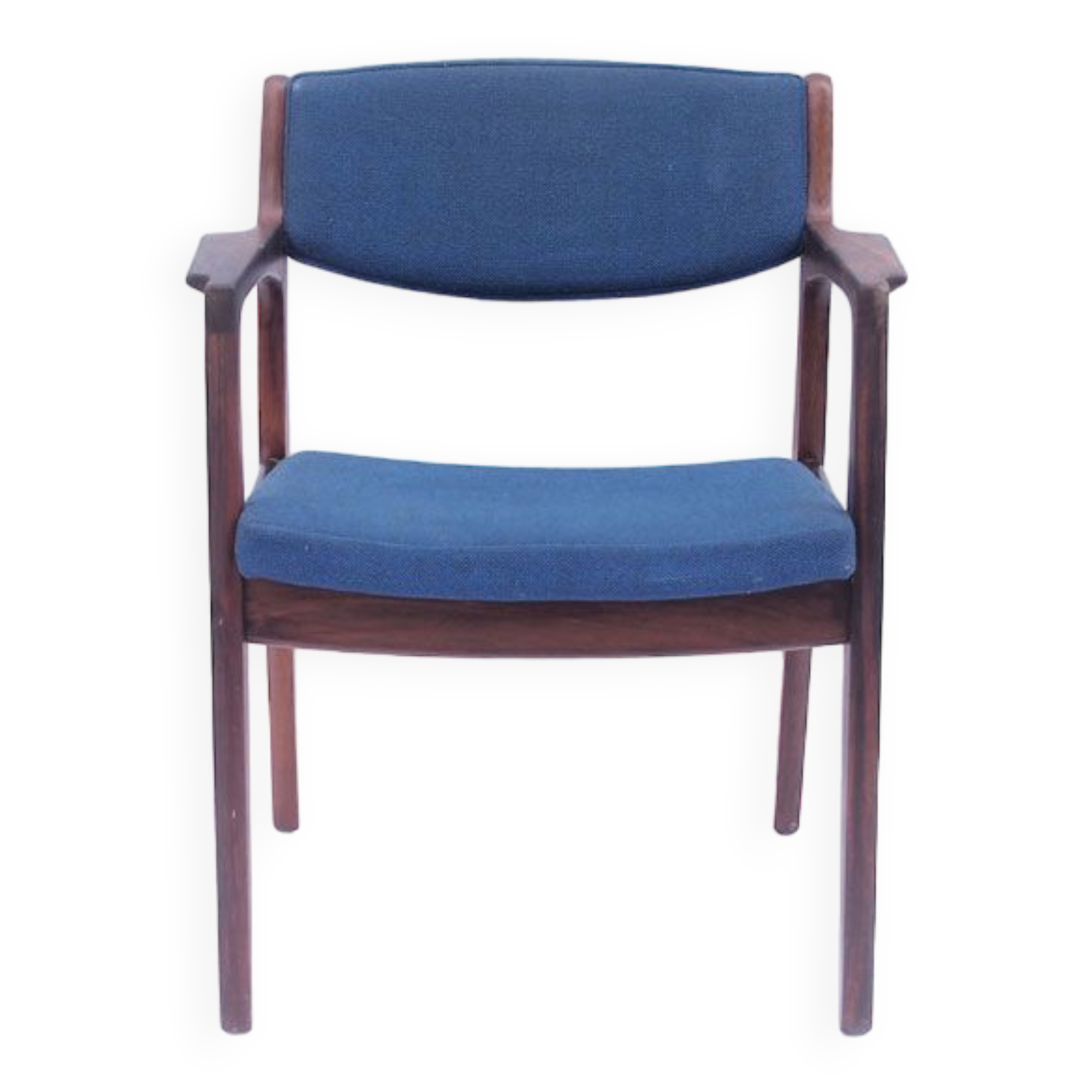 Fauteuil chaise d’appoint ou de bureau scandinave vintage bleu