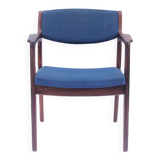 Fauteuil chaise d’appoint ou de bureau scandinave vintage bleu