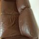 Brown leather sofa