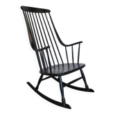 Black Lena Larsson for Nesto rocking chair 1960s