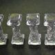 8 cutlery holders made of cut glass