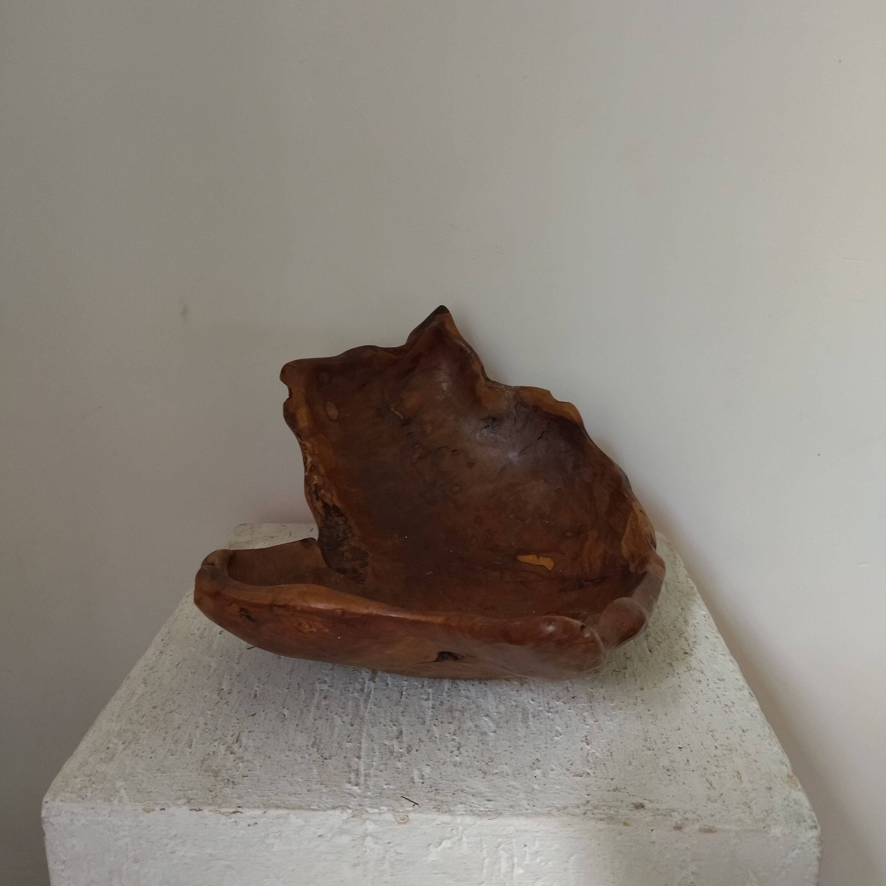 Brutalist monoxyl wood cutting 50s