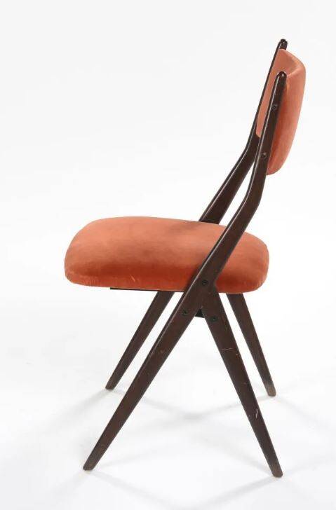 Set of 2 compass leg chairs, Thames model by Gaetano & Alessandro Besana