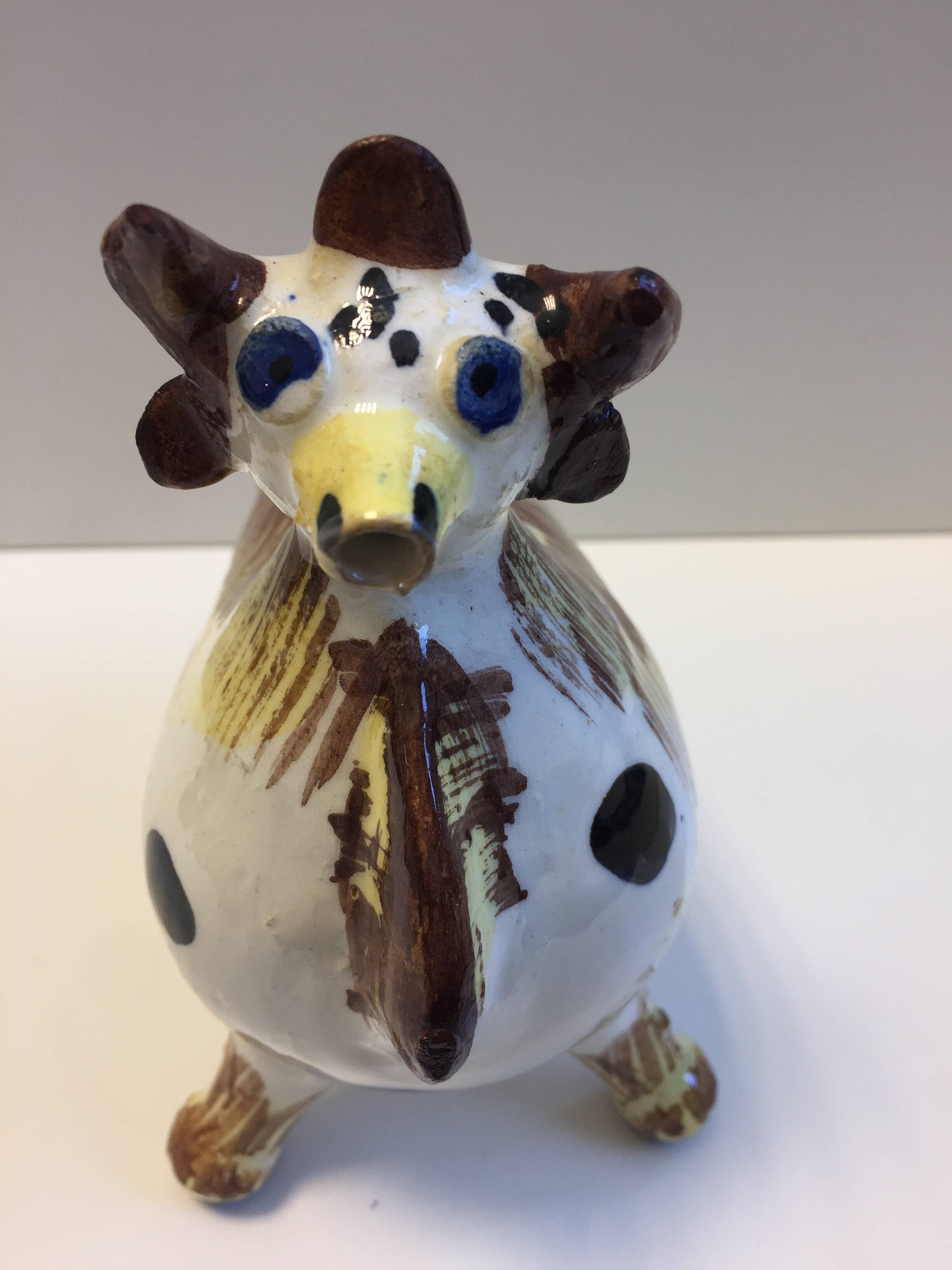 Small Jug Pitcher Pot Botijo Olive Oil Glazed Ceramic Spain