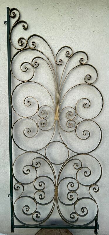 Pair of interior wrought iron grilles XXth century