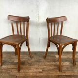 Pair of bistro and bohemian chairs 1950