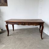 Table de ferme bureau noyer XIXème