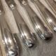12 silver plated dessert knives, Christofle Vendome, 19.7cm