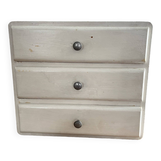 Locker / storage unit with patinated wood drawers