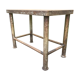 Vintage metal table from an industrial workshop for a makeover
