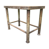 Vintage metal table from an industrial workshop for a makeover