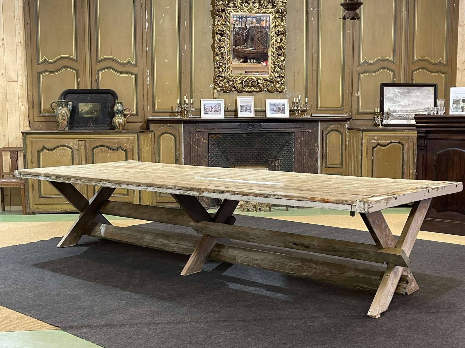 Workshop table in fir - carpenter's work from the 1970s-80s