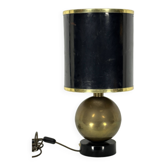 Vintage Brass sphere table lamp. Italy 1970s