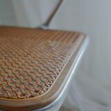 Vintage design cane folding chair: Giancarlo Piretti