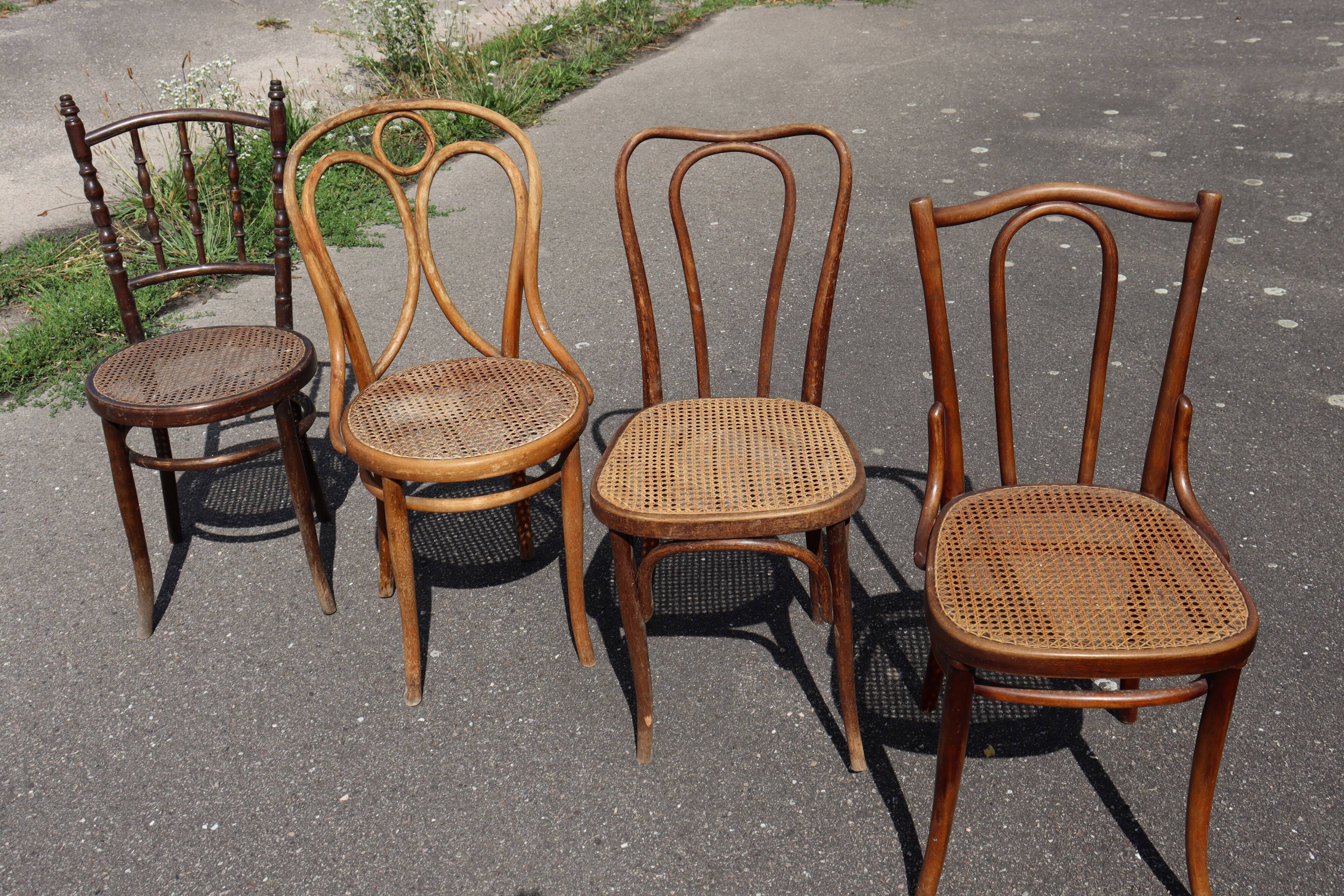 Series 8 mismatched bistro chairs