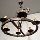 Lustre with rooster by Jean Touret for Atelier Marolles