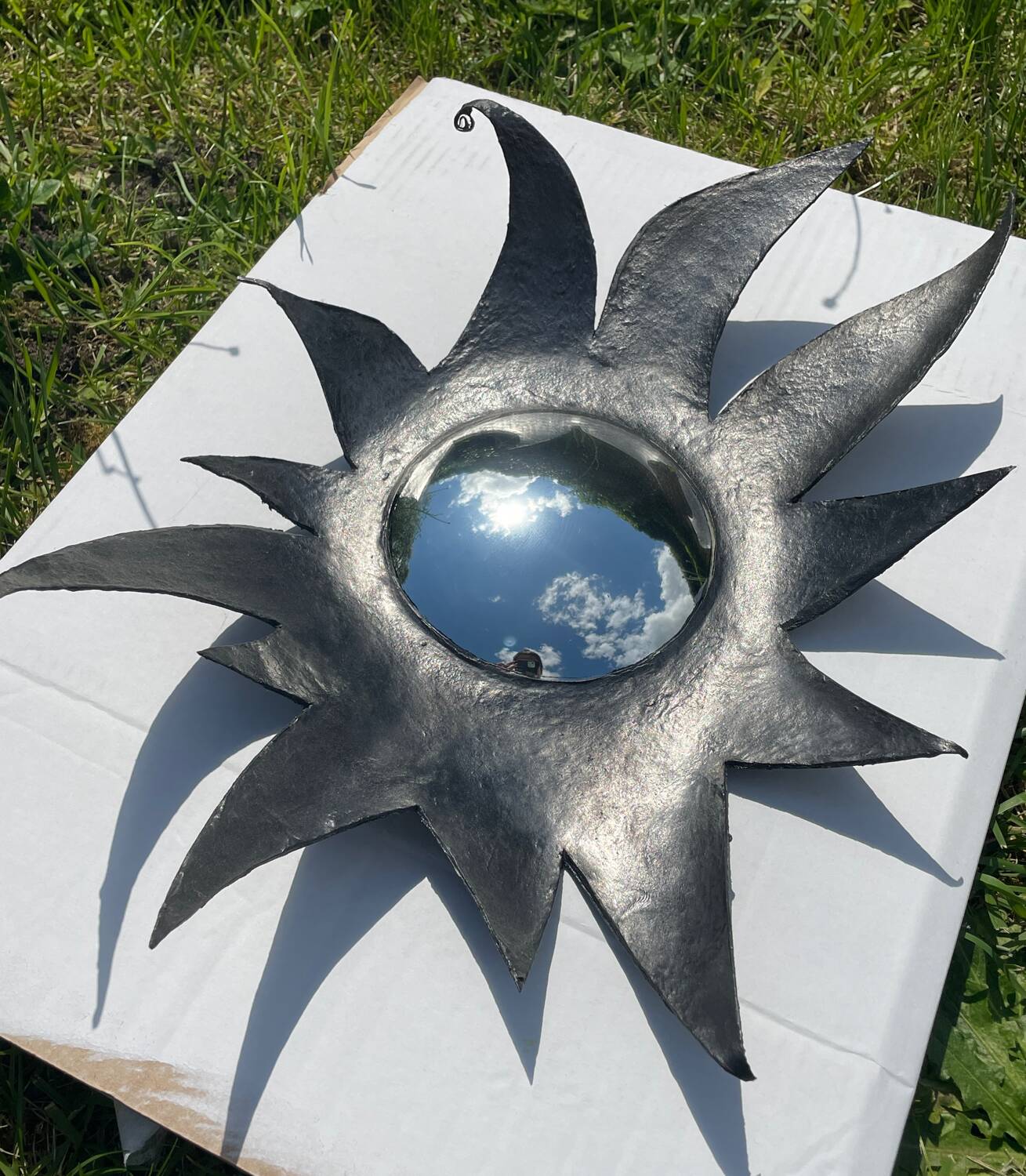 Miroir sorcière soleil vintage