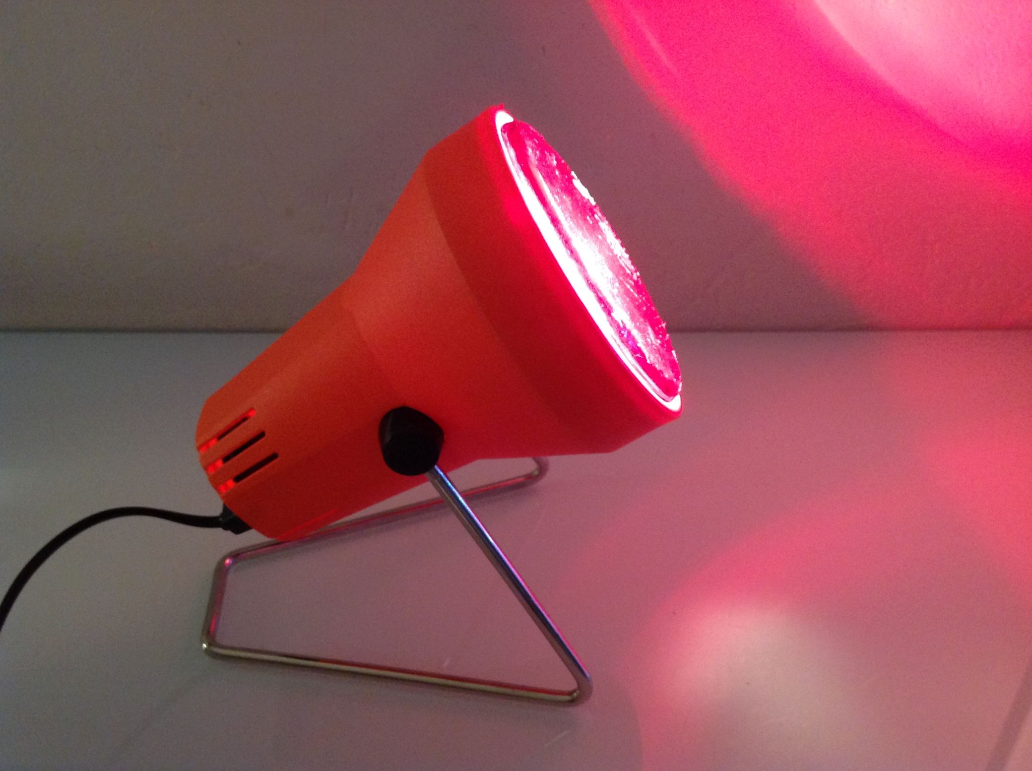 Orange infrared lamp by Condel / vintage 70s