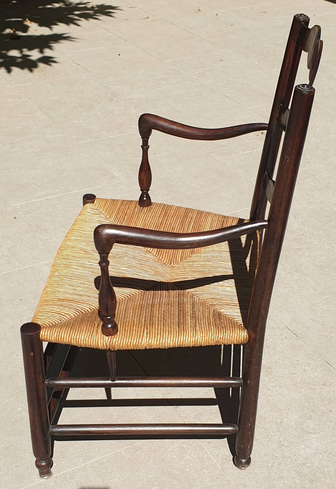 Old Provençal straw chair