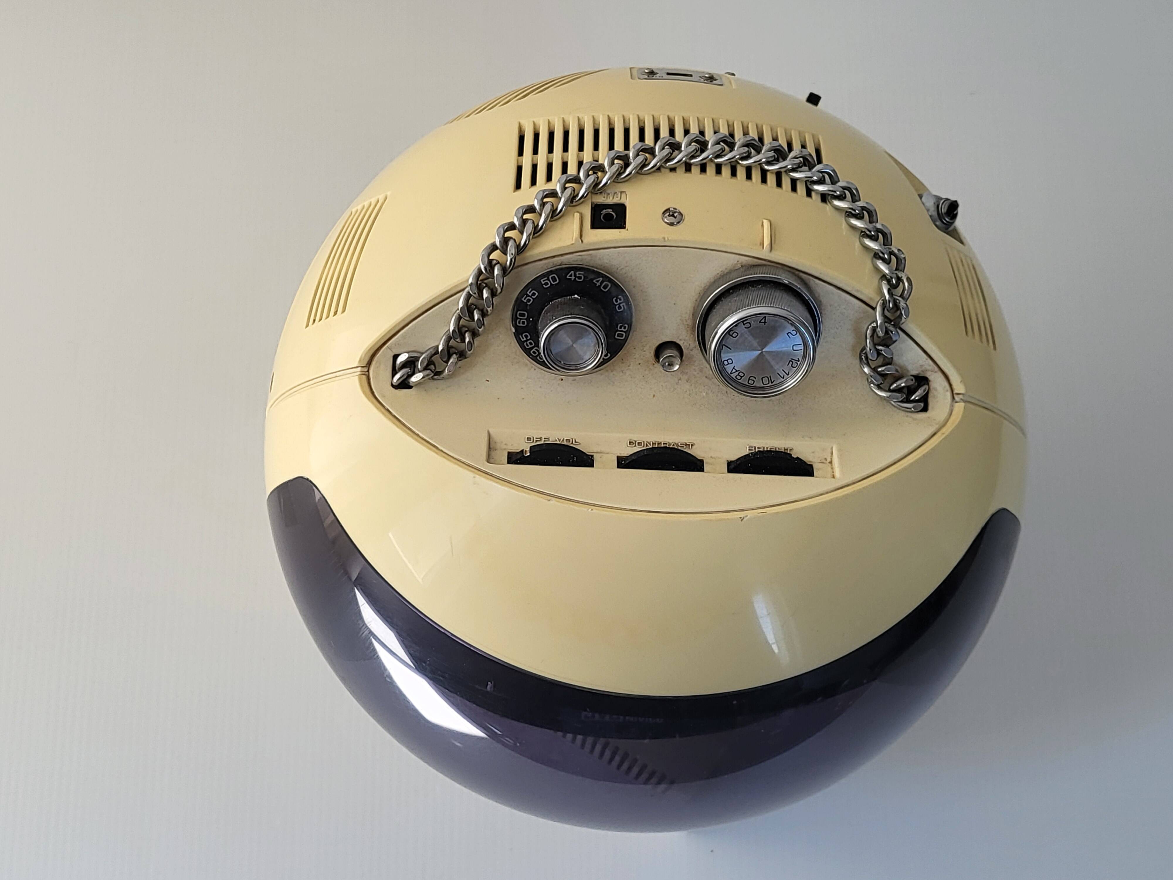 Vintage television JVC NIVICO Videosphere 1970 space age